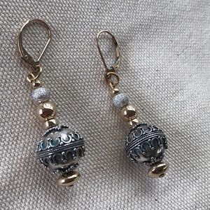 Sterling Silver & Gold-Filled Dangle Earrings New